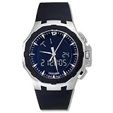 Concord Watches - Concord Saratoga Stainless Steel Black Dial on Black Rubber Strap Mens Watch 