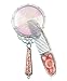 Blue & Gold Ornate Handle Comb & Rose color back Hand Mirror Set in Fancy Gift Box with Free Shipping