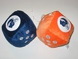 DENVER BRONCOS Team Logo Pair of FUZZY DICE