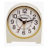 Advance Clock 2057AT Keywind Ivory Alarm Clock by Clocks