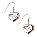 PSG NFL Denver Broncos Denver Broncos Earrings Glitter Heart, Blue, Small, PSGLS0266114