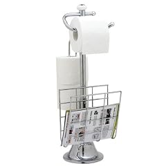 Top Star 280837 WC-Papierrollenhalter, verchromt, inclusive Lekt�renablage, 56 cm hoch