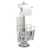 Top Star 280837 WC-Papierrollenhalter, verchromt, inclusive Lekt�renablage, 56 cm hoch