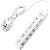 ELECOM 雷ガードタップ 個別スイッチ 6個口 5m WH T-K03-2650WHの画像
