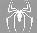 Spiderman Movie Logo Decal Sticker - Size:4.0 x 3.3 inches - Color:White