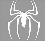 Spiderman Movie Logo Decal Sticker - Size:8.0 x 6.7 inches - Color:White