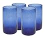 Artland Iris Highball, 17-Ounce, Cobalt Blue, Set of 4
