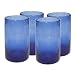 Artland Iris Highball, 17-Ounce, Cobalt Blue, Set of 4