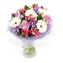 Delightful handtied arranged in a vase - Send Mothers Day Flowers Floral Arrangement of Fresh Flowers