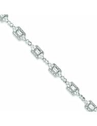 Genuine .925 Sterling Silver Cz Bracelet . 100% Satisfaction Guaranteed.