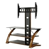 Innovex Leda Collection Glass TV Stand with Universal Mount for 32-57 inch  ....
