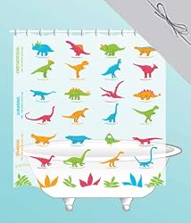 Dinosaurs Shower Curtain in Gift Box - EVA vinyl
