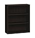 HON 10500 3-Shelf Bookcase Mocha
