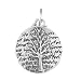 Small Round Reversible Tree of Life Pendant with Words of Inspiration in Sterling Silver, #8224