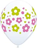 Daisies, Dots & Hearts Lime Green & Pink 11