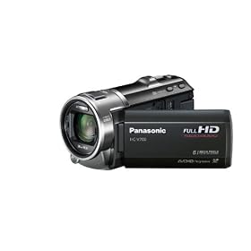 Panasonic V700 Full HD 1920 x 1080p (50p) 3D Ready Camcorder - Black (1MOS Sensor, 46x Intelligent Zoom, SD Card Recording, 28mm Wide Angle with Face Recognition) 3.0 inch LCD
