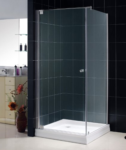 DreamLine SHEN-12343410-01 Tetra Frameless Glass Shower Enclosure, Chrome