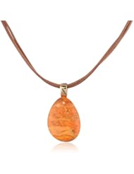 Barse "Basics" Orange Sponge Coral Pendant Necklace