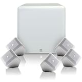 Boston Acoustics SoundWare XS 5.1 speaker package (White Finish) - five 87mm wide satellites and a sub 250 watt!. 2 Year Guarantee.