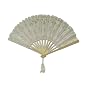 Beautiful Battenburg Lace Fan with Embroidery