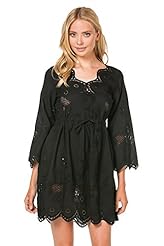 Cotton Long Sleeves Spring Summer Cutout  Dress