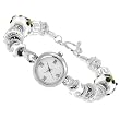 GP Designs Women's Rhinestone-accented Beaded Toggle Watch