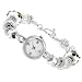 GP Designs Women's Rhinestone-accented Beaded Toggle Watch