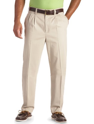 Harbor Bay Big  &  Tall Continuous Comfort Pleated Chinos