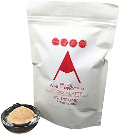 Pure Grassfed Premium Whey Protein - "Choco-Latte" With 200MG Caffeine and 5G Natural Sugar Per Serving - 1/2 Pound by Peaks Body