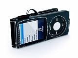 i-nique Series Alpha PU Leder Tasche für (Apple ipod Nano 4th Gen) (8GB/16GB) - Schwarz
