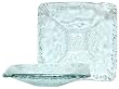 Clear Recycled Spanish Textured Glass Medium Square Salad Bowl 9.5"D 16oz