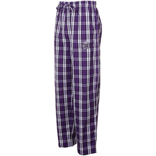 NCAA Sacramento Kings Purple Plaid Historic Pajama Pants (Small)
