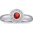14K White Gold Ruby and Diamond Ring