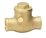 Homewerks 240-4-34-34 No-Lead Swing Check Valve, Solder x Solder, Brass, 3/4-Inch