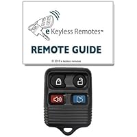 2005-2010 Ford Focus Keyless Entry Remote Fob Clicker With Free Do-It-Yourself Programming and Free eKeylessRemotes Guide
