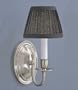 Norwell - 8115-BN-BS - Bristol 1 Light Sconce - Brushed Nickel Finish/Black Fabric Shade