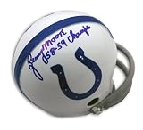Lenny Moore Autographed/Hand Signed Baltimore Colts Mini Helmet Inscribed ''58-59 Champs''