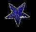 Star - Blue - Sequin and Rhinestone Iron on Transfer