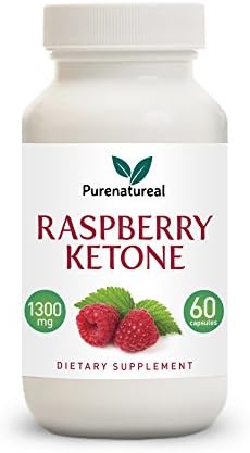 Purenatureal Raspberry Ketones Green Tea plus African Mango Weight Loss Supplement - 60 Capsules