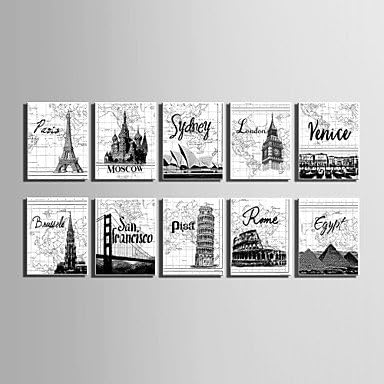CHINA TANG Stretched Canvas Art Famous European Architecture Series Decoration Painting MINI SIZE One Pcs , 5