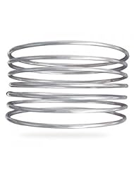 MMA Silver - 7 8 inch Round Bangles
