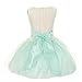Little Girls Adorable Lace Pearl Taffeta Tulle Mesh Easter Flower Girl Dress