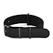 2pc 22mm Nato Ss Nylon Striped Black,navy Blue Interchangeable Replacement Pebble Lg Watch Strap Band
