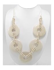 Cotton Waxed Thread Necklace In Zinc