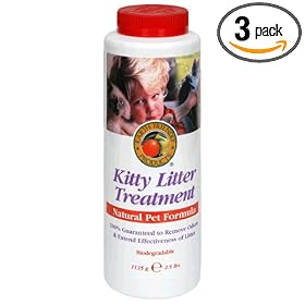 Earth Friendly Products Natural Pet Kitty Litter Treatment, 40-Ounce Bottles (Pack of 3)