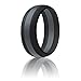 Silicone Wedding Ring By SOL (Action Pro Series), Safe and Sturdy Silicone Rubber Wedding Band Designed for Fitness, Kettlebell and Exercise Bands Workout - Black with Dark Grey, size 10