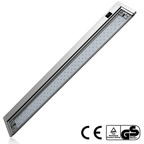 23″ 110V Hardwired Multi-function LED Under Cabinet Lighting Fixture, Angle Adjustable Mirror Light – Warm White 3000K – Toughened Glass Aluminum Housing 120° Beam Angle for Cabinet, Bathroom, Accent