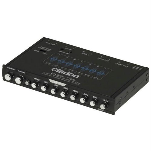 CLARION EQS746 Half DIN Graphic Equalizer with Built In Crossover