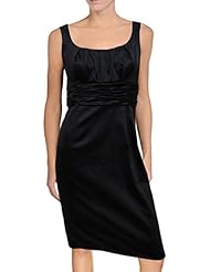 Petite Acetate/Rayon/Spandex Scoop Neck Sleeveless Pleated Ruched Jumpsuit 