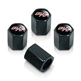 IMAGE OF Dodge Red R/T Logo Black Tire Stem Valve Caps